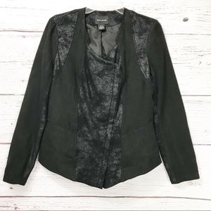 DKNY Jeans Moto Style Faux Suede Jacket